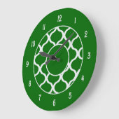 Horloge murale de vert vert et de blanc (Angle)