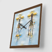 Horloge murale de Vin de Brevet de Vin (Angle)