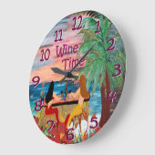 horloge murale de vinothèque de mermade (Angle)