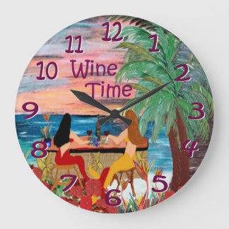 horloge murale de vinothèque de mermade