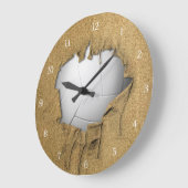 Horloge murale de volley-ball déchirée (Angle)