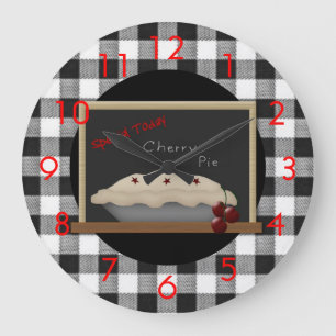 Horloge murale de wagon-restaurant de tarte aux