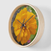 Horloge murale de Zinnia Flower (Angle)
