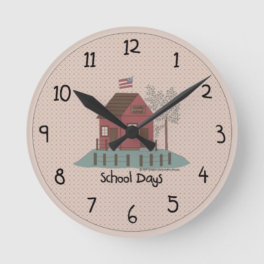 Horloge murale d'école de campagne (Recto)