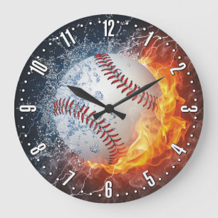 Horloge murale décorative de base-ball