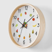 « Horloge murale décorative de cuisine aux fruits (Angle)