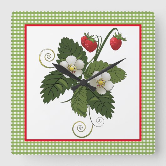 Horloge murale décorative en forme de fraise pour (Recto)