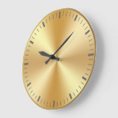 Horloge murale décorative en or élégante (Angle)