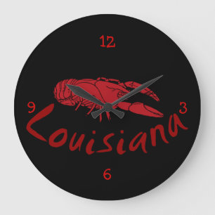 Horloge murale d'écrevisses de la Louisiane
