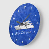 Horloge murale Deep Blue Bless This Boat (Angle)