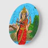 Horloge murale déesse Bhramari (Angle)
