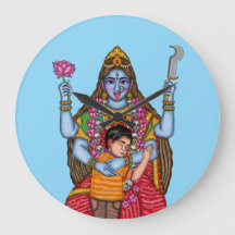 Horloge murale déesse Kali