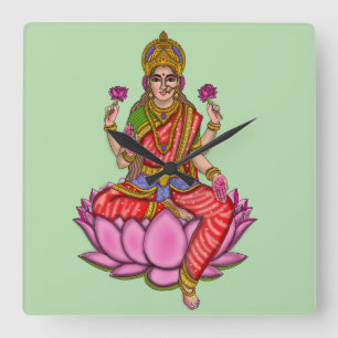 Horloge murale déesse Lakshmi