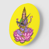 Horloge murale déesse Lakshmi (Angle)