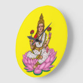 Horloge murale déesse Lakshmi (Angle)
