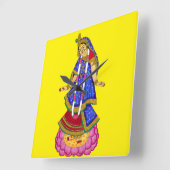 Horloge murale déesse Radha (Angle)
