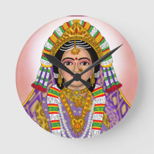 Horloge murale déesse Radha