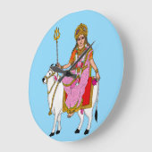 Horloge murale déesse Shailputri (Angle)