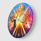 Horloge murale des amateurs de badminton (Angle)