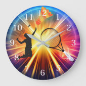 Horloge murale des amateurs de badminton (Recto)