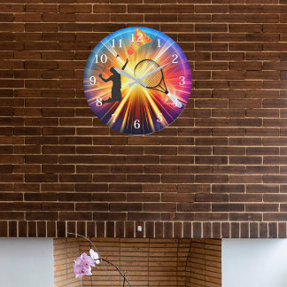 Horloge murale des amateurs de badminton