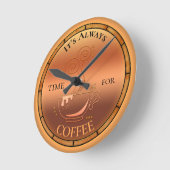 Horloge murale des amateurs de café (Angle)