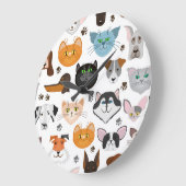 Horloge murale des animaux (Angle)