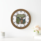 Horloge murale des animaux des bois (Maison)
