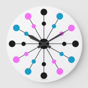 Horloge murale des années 1960 de mod rétro