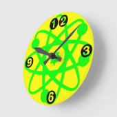 Horloge murale des atomes et des électrons (Angle)