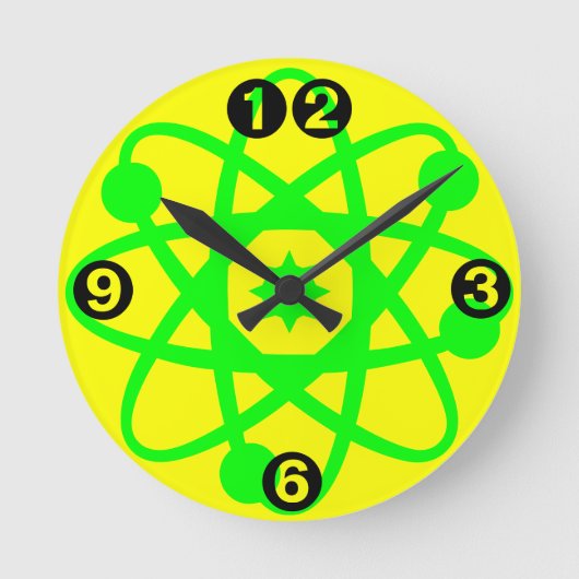 Horloge murale des atomes et des électrons (Recto)