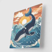 Horloge murale des baleines (Angle)