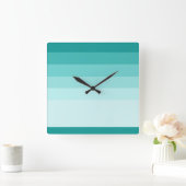 Horloge murale des bandes turquoises (Maison)