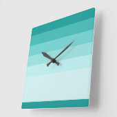 Horloge murale des bandes turquoises (Angle)