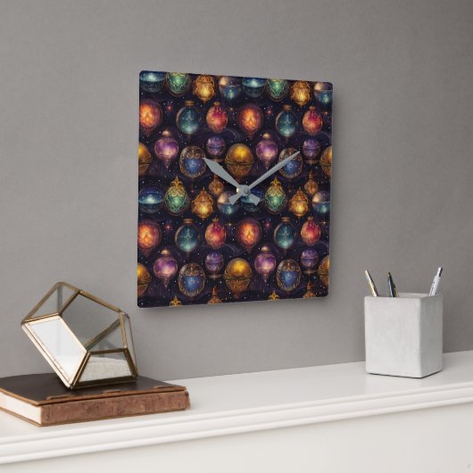 Horloge murale des Baubles de Noël (Bureau)