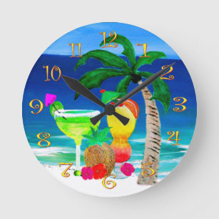 Horloge murale des boissons tropicales