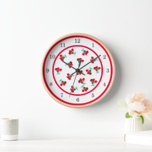 Horloge murale des cerises