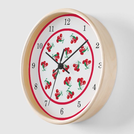 Horloge murale des cerises (Angle)