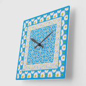 Horloge murale des chaînes de marguerite blanche : (Angle)