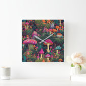 Horloge murale des champignons Whimsical (Maison)