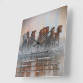Horloge murale des chevaux (Angle)
