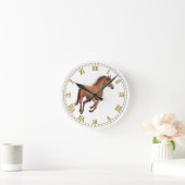 Horloge murale des chevaux de la baie Galloping (Maison)