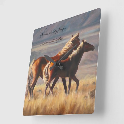 Horloge murale des Chevaux illuminés (Angle)