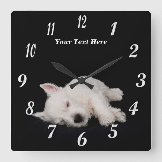 Horloge murale des chiots de Westie Westie Precie (Recto)