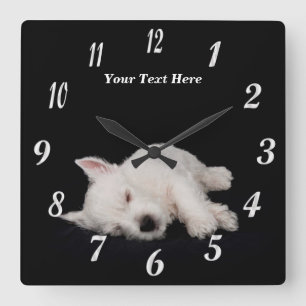 Horloge murale des chiots de Westie Westie Precie