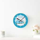 Horloge murale des Chouettes Bleues (Maison)