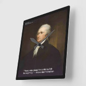 Horloge murale des citations de Hamilton "Fall For (Angle)