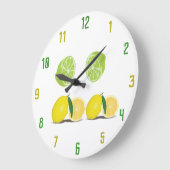 Horloge murale des citrons et des limites (Angle)