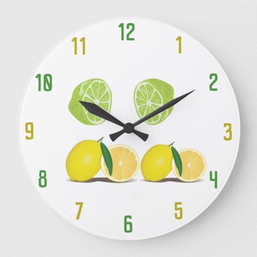 Horloge murale des citrons et des limites (Recto)