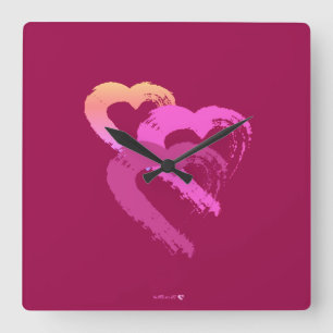 Horloge murale des coeurs
